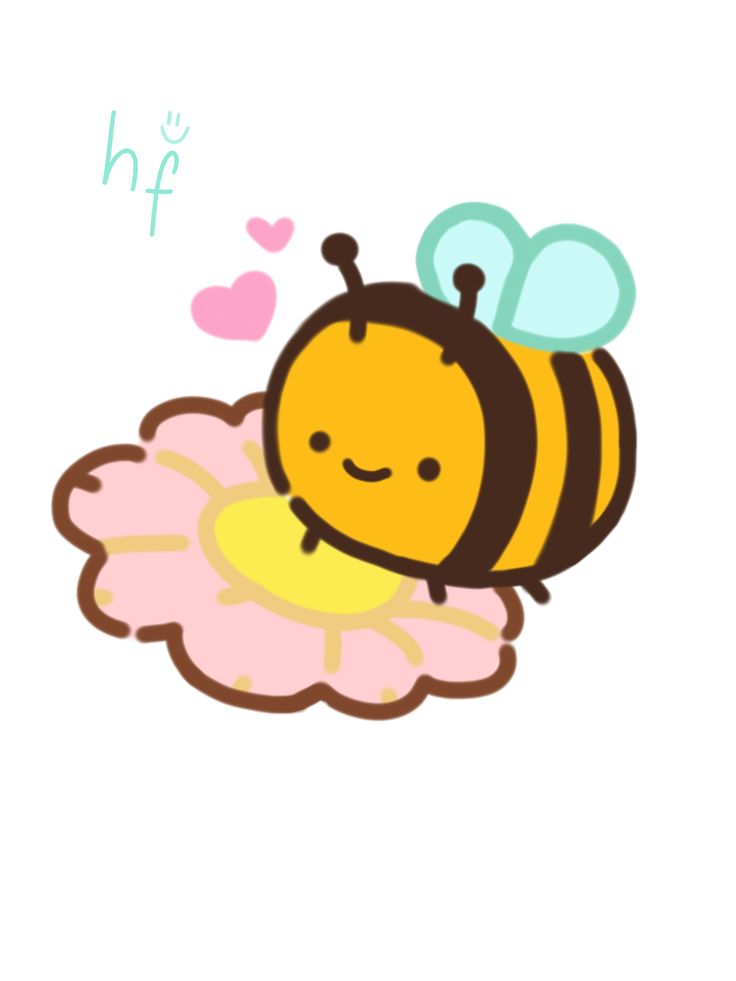 a cartoon bee sitting on top of a flower