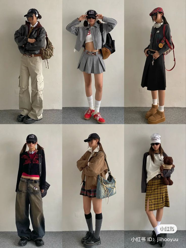 Fully credit to right owner Proportion Outfit, Layered Clothing Aesthetic, Layered Fashion Street Style, Layer Outfits Street Style, Gen Z Outfit Ideas, Winter Layering Outfits Street Style, Korean Outfits Street Styles, Y2k Fashion Winter, Geek Outfits