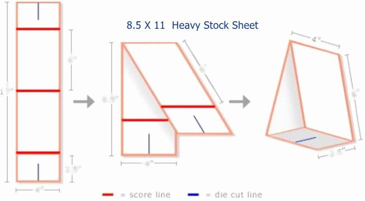 three different sizes of shelves are shown in red and white, with the measurements below them