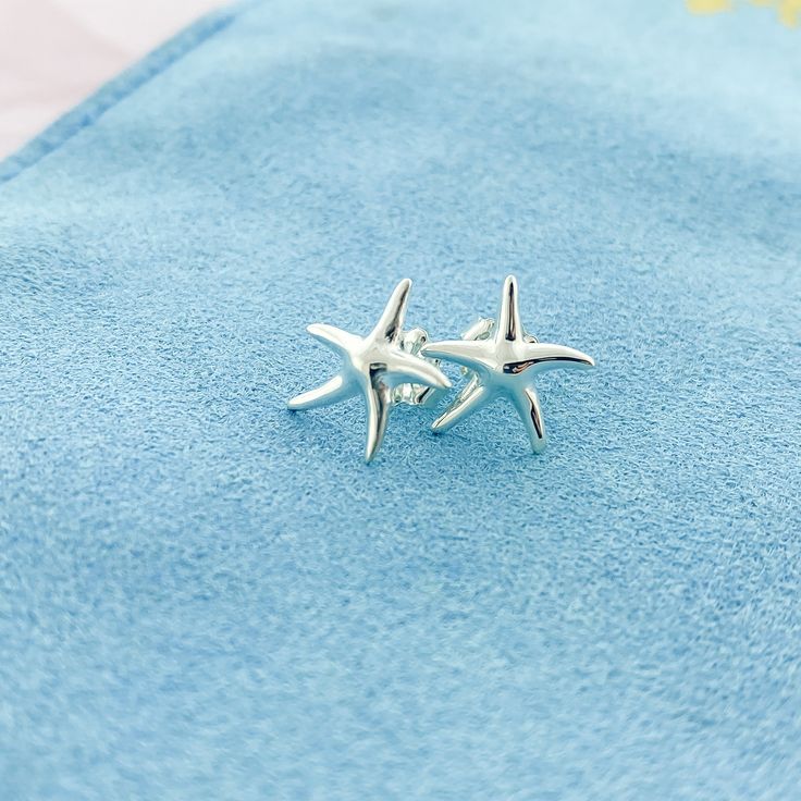 Dainty Starfish Stud Earrings Nickel Free Silver Starfish Earrings, Nickel-free Silver Starfish Earrings, Silver Sterling Silver Starfish Earrings, Sterling Silver Starfish Earrings In Silver, Silver Ocean-inspired Earrings For Gifts, Silver Sterling Starfish Charm Earrings, Silver Sterling Silver Starfish Charm Earrings, Sterling Silver Starfish-shaped Earrings With Charm, Sterling Silver Starfish Charm Earrings