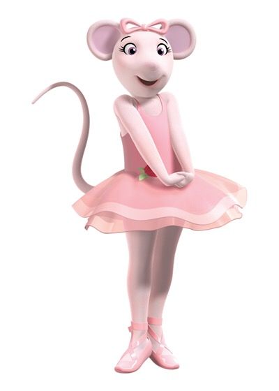 a cartoon mouse in a pink dress