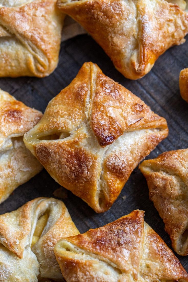 baked pastries on a baking sheet ready to be eaten