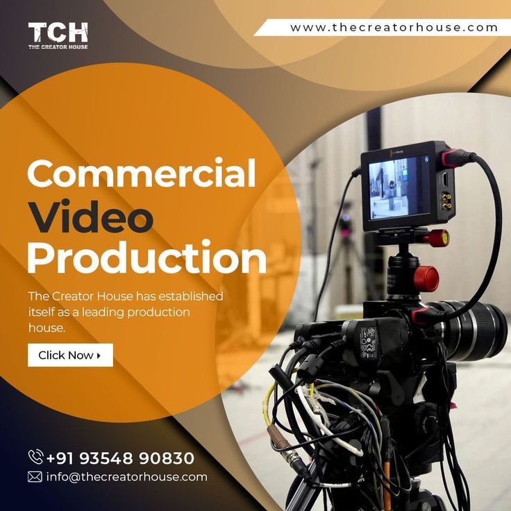 an advertisement for a commercial video production company