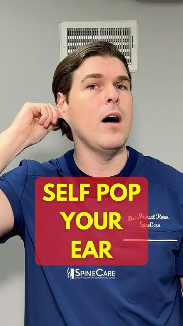 Ear Pressure Relief, Fluid In Ears, Michael Rowe, Ear Massage, Ear Pressure, Spine Care, How To Pop Ears, Ear Ache, Easy Exercise