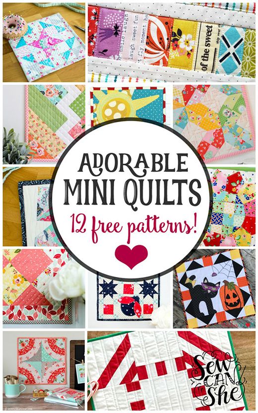 the top ten adorable mini quilts to sew