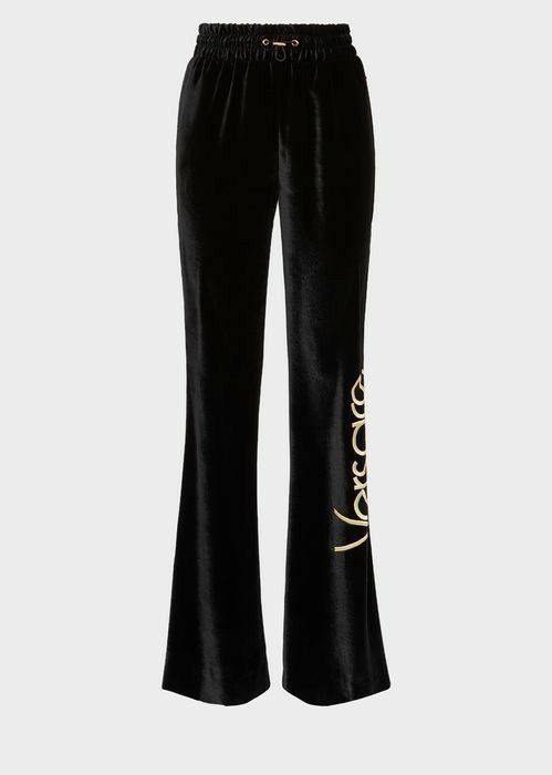 Velvet Dresses Outfit, Velvet Sweatpants, Flare Sweatpants, Logo Sweatpants, Sweatpants For Women, Versace Vintage, Activewear Print, Luxury Clothes Men, Custom Jeans