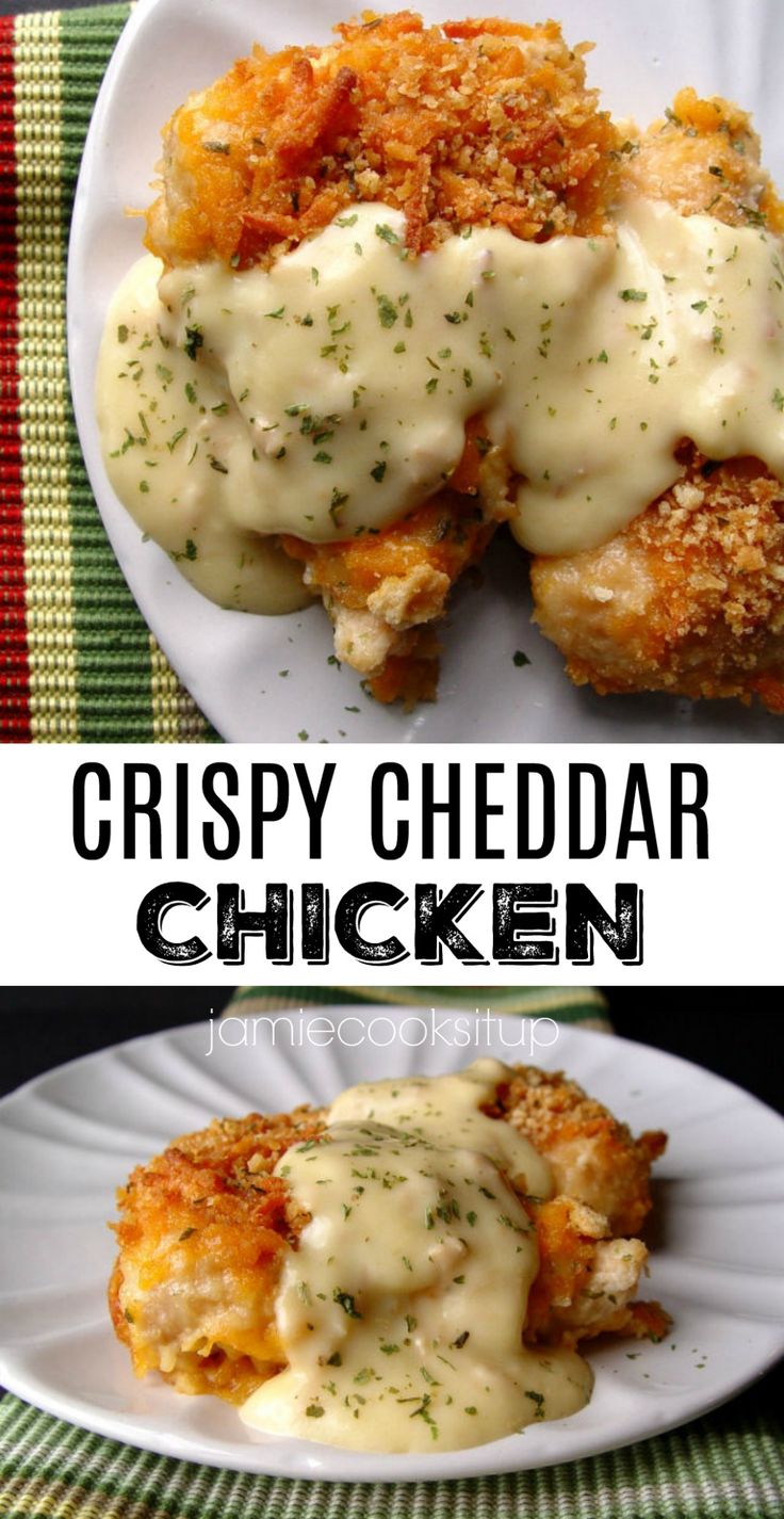 crispy cheddar chicken is an easy dinner recipe