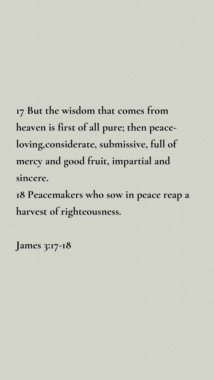 James 3:17-18 James 5, Best Bible Verses, James 3, Christian Bible Quotes, Christian Bible, Christian Inspiration, Just Amazing, Bible Quotes, Bible Study