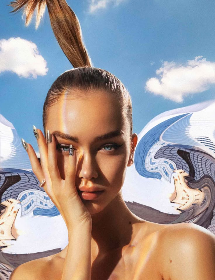 the cover of wonderland magazine featuring a woman with her hand on her face