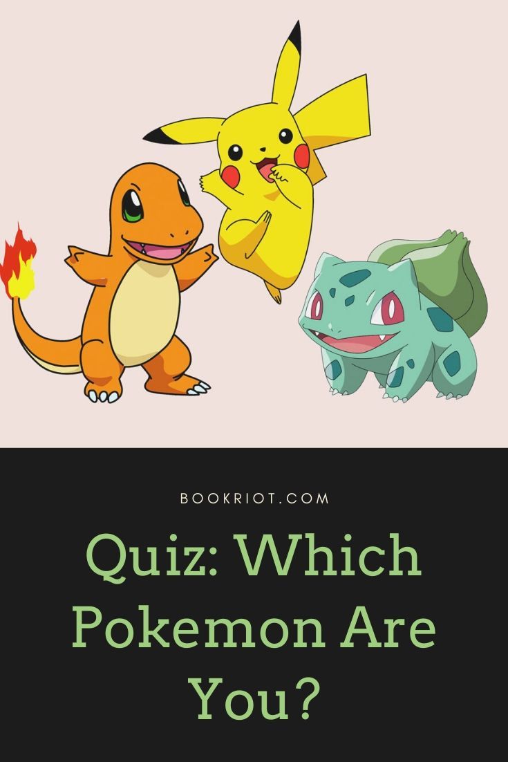 two pokemons with the words quiz which pokemon are you?