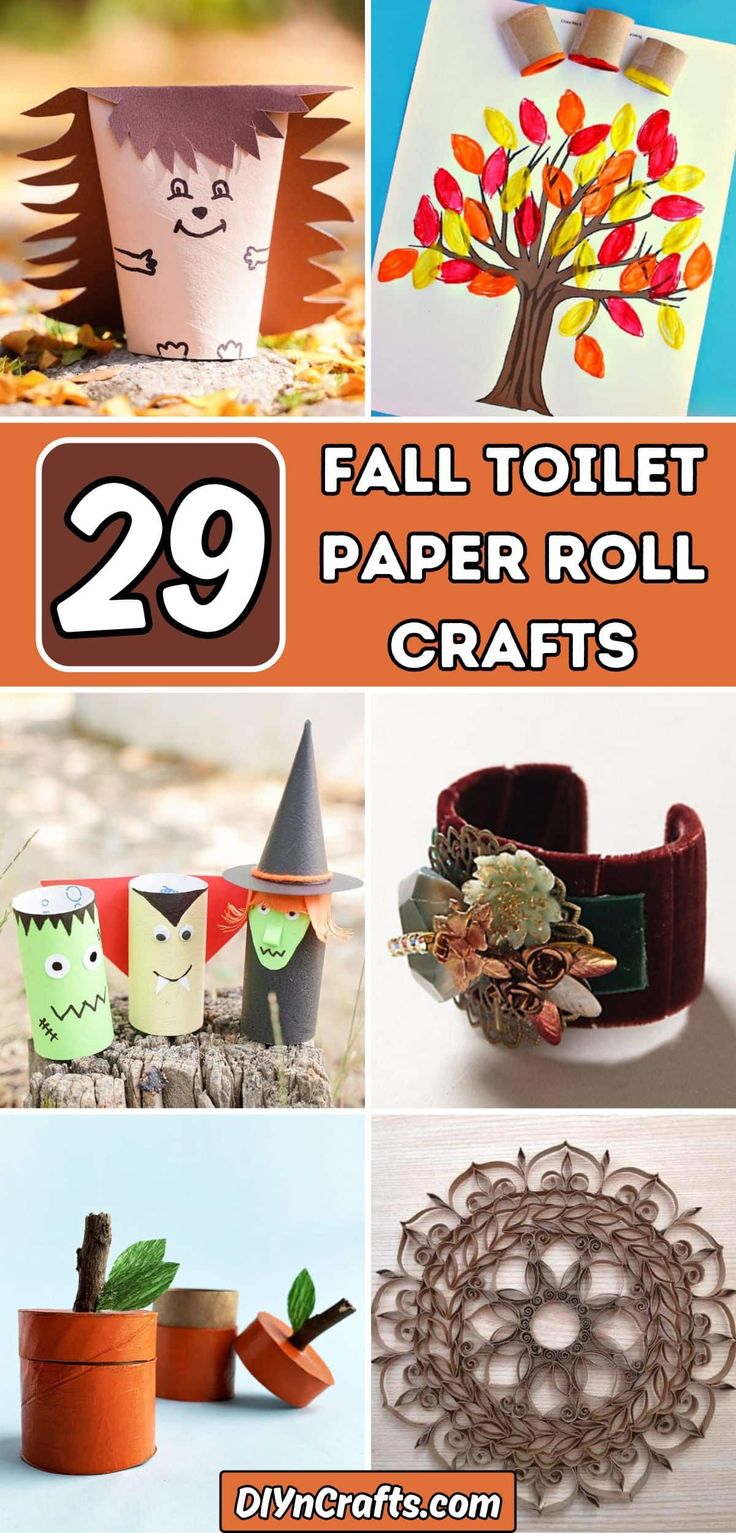 paper roll crafts that are easy to make and great for fall or halloween decorating