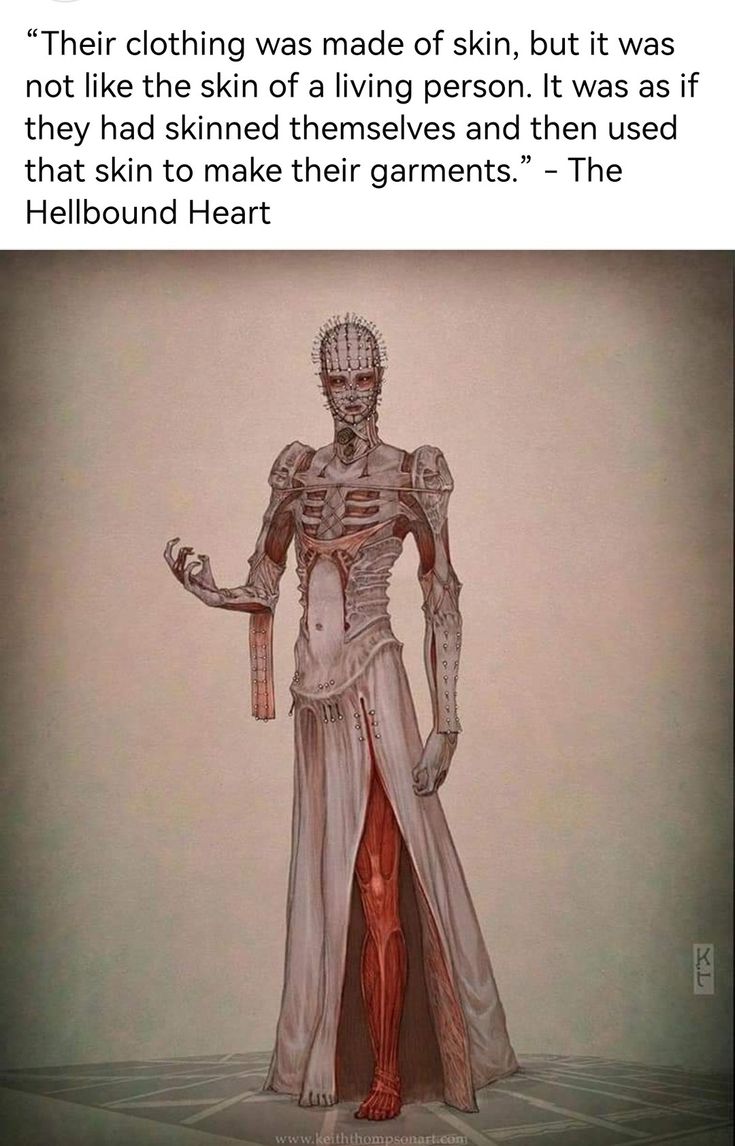 an image of a skeleton in armor with text that reads, their clothing was made of skin, but it was not like the skin of a living person