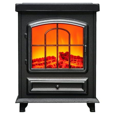 an image of a stove that is in the shape of a fire place with flames coming out