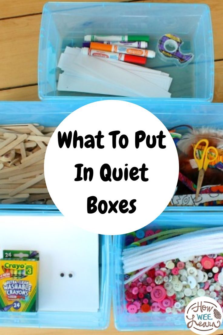 what to put in quiet boxes for kids