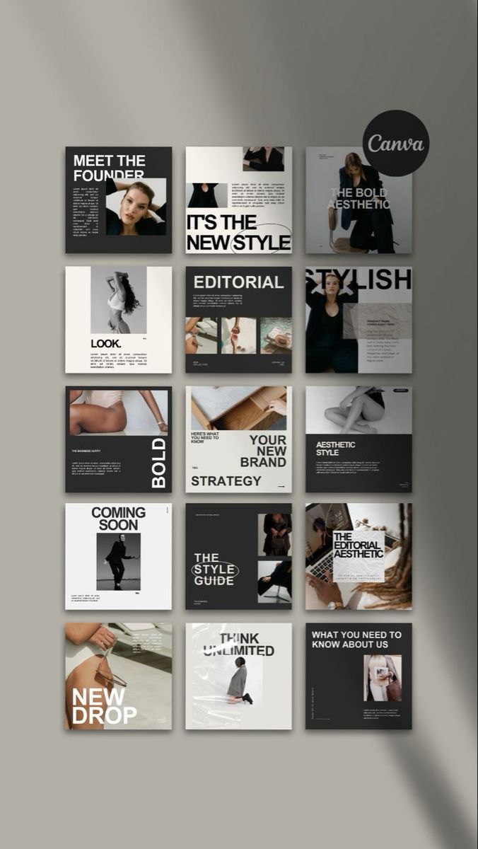 a series of brochures designed to look like an advertisement for a clothing store