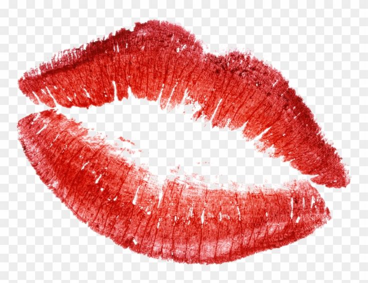 a red lipstick kiss on a white background png - lips clipart, transparent