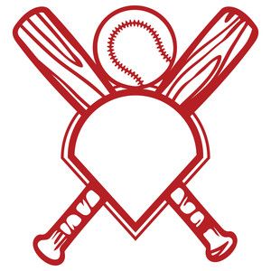 two baseball bats and a ball on a white background