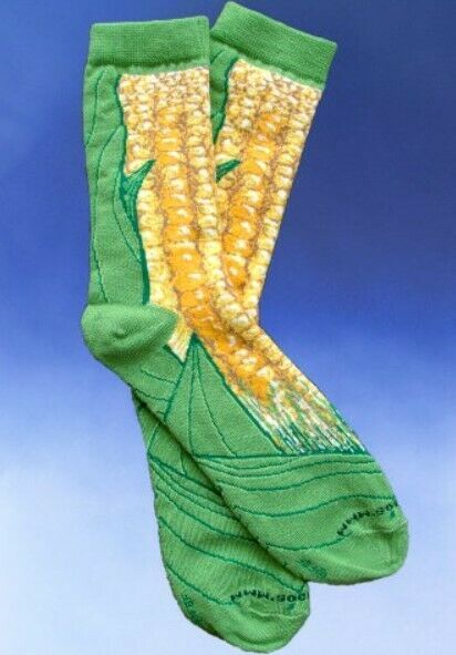 Hilarious Corn Socks. Looks just like a partially shucked ear of corn. Know a Husker's Fan? Make them laugh, send a friend a "corny" message and hit a home-run by including these corn socks! Made of 75% Sensura, 25% Nylon.  If you choose women's size, they fit Women's size 6-10. If you choose men's size, they fit Men's size 7-11. Please note I only ship inside the US Sock Inspiration, Wacky Socks, Ugly Socks, Riding Socks, Ear Of Corn, Awesome Socks, Silly Socks, Heart Socks, Unique Socks