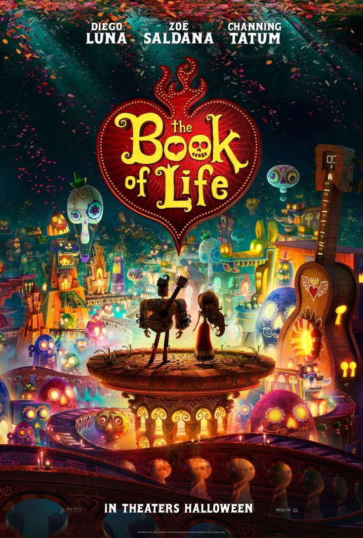 The Book of Life - 2014 Book Of Life Movie, Animated Movie Posters, Life Movie, The Book Of Life, Diego Luna, Disney Animated Movies, Movie Covers, Life Poster, Animation Movie