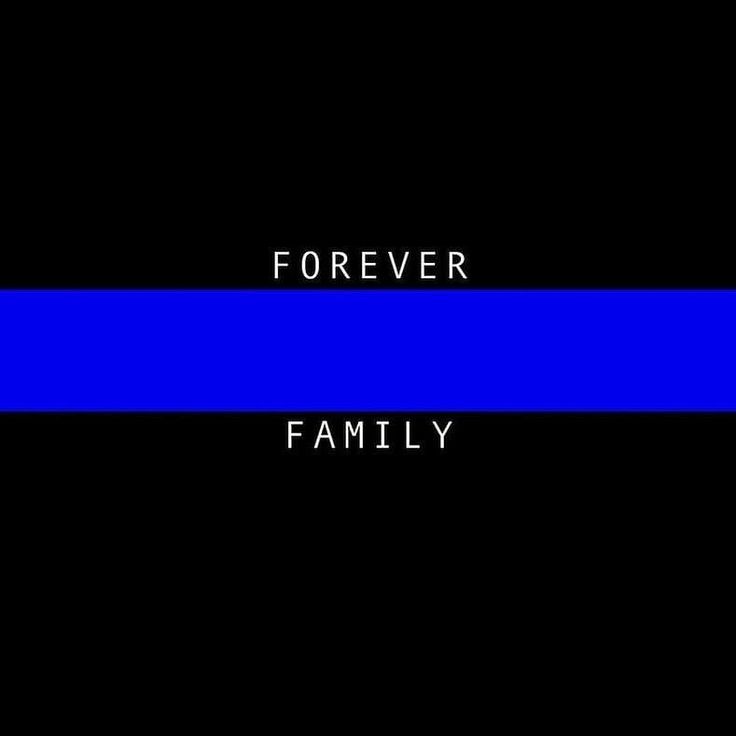 the words forever and family on a black background with blue lines in the center that are parallel to each other