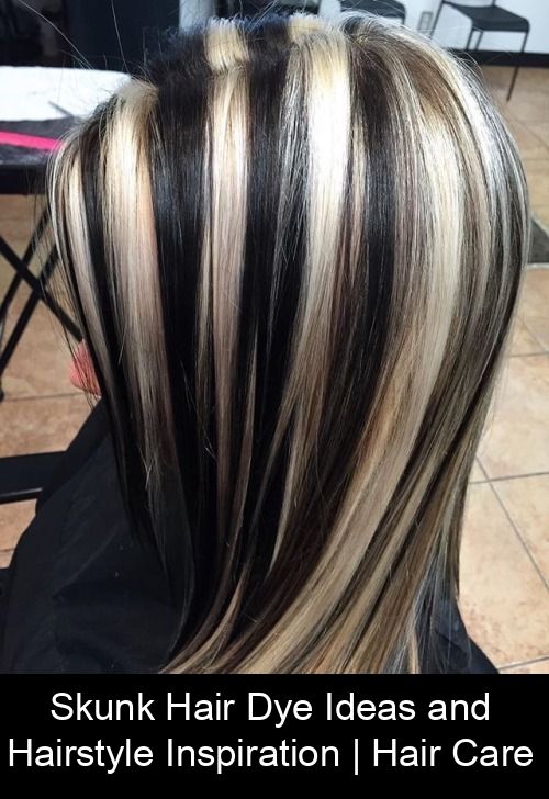 Skunk Hair Dye Ideas and Hairstyle Inspiration | Hair Care Chunky Blonde Highlights, Skunk Hair, Blonde Streaks, Hair Color Streaks, Hair Streaks, Dyed Hair Inspiration, Brown Hair With Blonde Highlights, Pretty Hair Color, Color Images