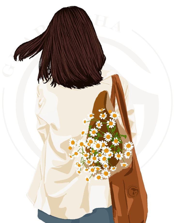 Women holding daisy 🌼 in her bag illustration Best Haircuts For Women, Bag Illustration, Trendy Haircuts For Women, Best Haircuts, Into Art, Trendy Haircuts, Haircuts For Women, Commissions Open, Digital Illustrations