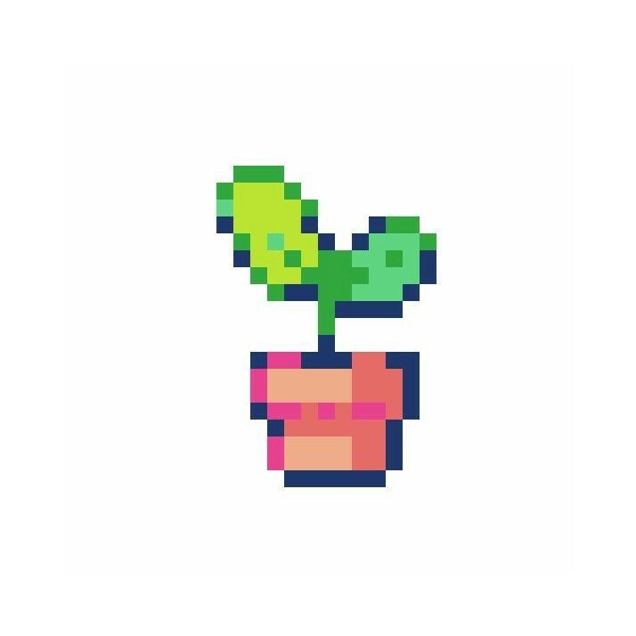 an image of a pixelated plant in a pot