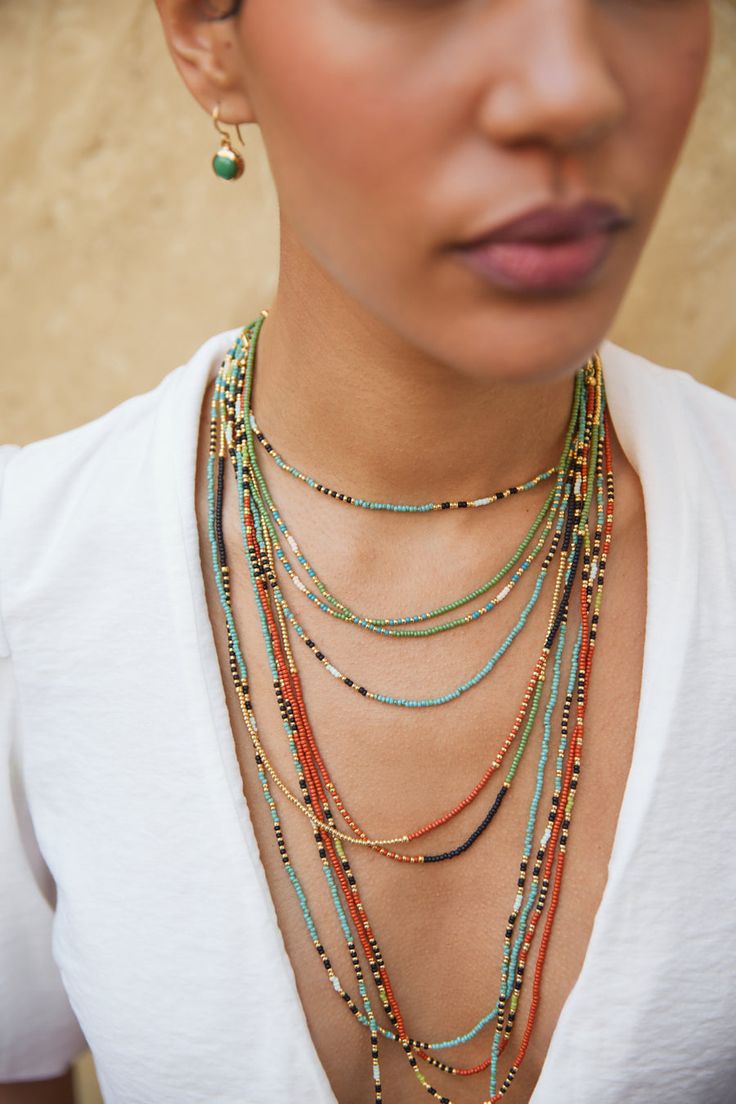 Anna Beck Jewelry, Anna Beck, Native Language, Ring Pendant Necklace, Zimbabwe, Seed Bead Jewelry, Jewelry Inspo, Beck, Silver Beads