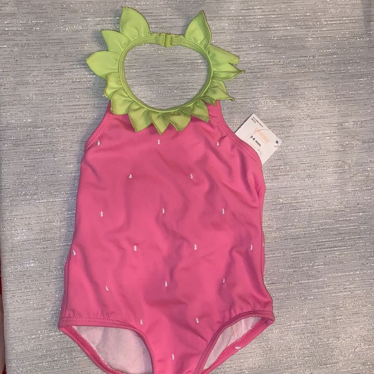 Gymboree Pink Baby Swimsuit 3-6 Mths Sleeveless Pink Bodysuit For Playtime, Pink Summer Bodysuit For Playtime, Summer Playtime Pink Bodysuit, Playful Pink Onesie For Playwear, Cute Pink Bodysuit For Playtime, Summer Sleeveless Pink Onesie, Pink Sleeveless Summer Onesie, Pink Fun Onesie For Playwear, Fun Pink Onesie For Playwear