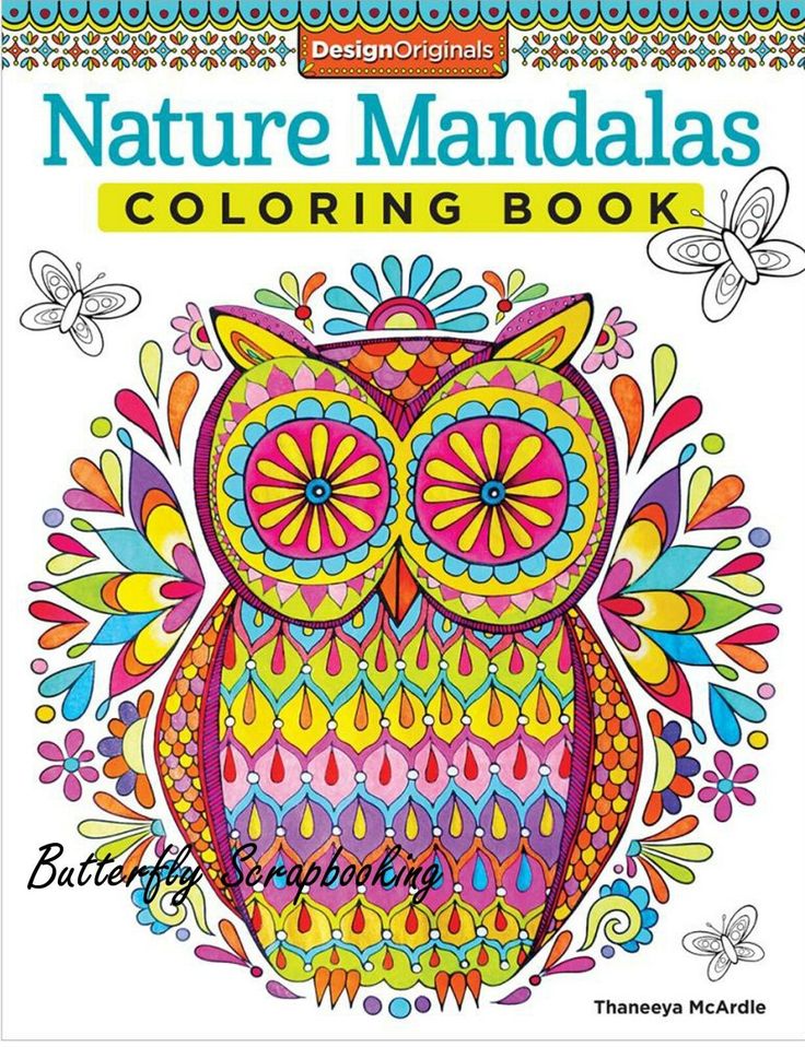 an adult coloring book with an owl on it