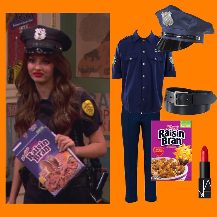 a woman in police uniform holding a box of cereal and a book with her hat on