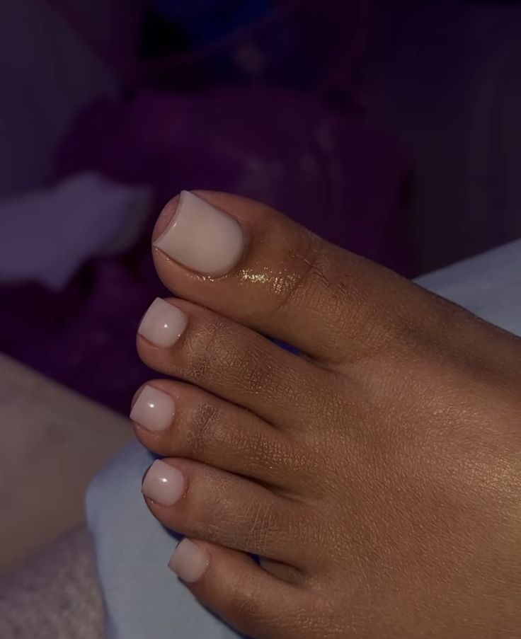 Simple Pedicure Ideas Classy, Acrylic Overlay Toenails, Classy Toe Nails, Nude Toe Nails, Nude Pedicure, Brown Toes, Elite Outfits, Neutral Nails Acrylic, Simple Toe Nails