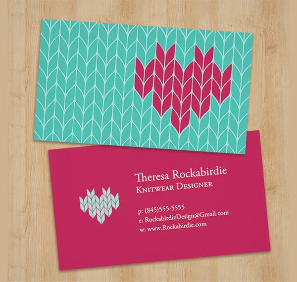 two business cards designed to look like hearts