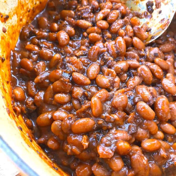 the beans are cooked and ready to be eaten