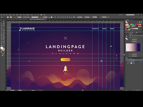 the landing page in adobe and after effects