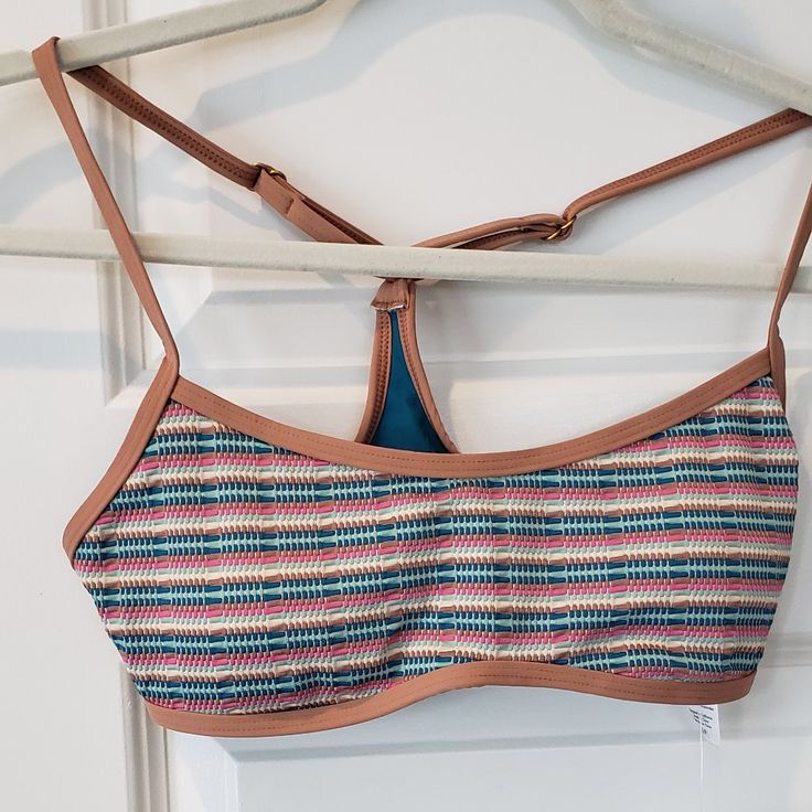 Nwt: L Space Pamela Bikini Top Size Small Color: Pique Fabric (Brown Trim And Multi Color Stripes From The Yoga Mat To The Beach Towel, The Pamela Bikini Top Has Got You Covered. Crafted From Pique Stripe Yarn Dye Fabric, This Racerback Top With Adjustable Slider Straps Also Features A Scoop Neckline And Removable Pads. Pique Stripe Yarn Dye Material Racerback Top With Adjustable Slider Straps Scoop Neckline Removable Pads Pull-On Styling Hand Wash Playful Bikini Top With Sporty Style For Active Brown Swimwear With Built-in Bra For Pool, Brown Swimwear With Lined Body For Pool, Brown Lined Swimwear For Pool, Brown Swimwear With Built-in Bra For Beach Season, Brown Lined Swimwear For Poolside, Poolside Brown Lined Swimwear, Brown Triangle Top Swimwear With Adjustable Straps, Brown Triangle Top Swimwear With Built-in Bra, Brown Beachwear Swimwear With Adjustable Straps