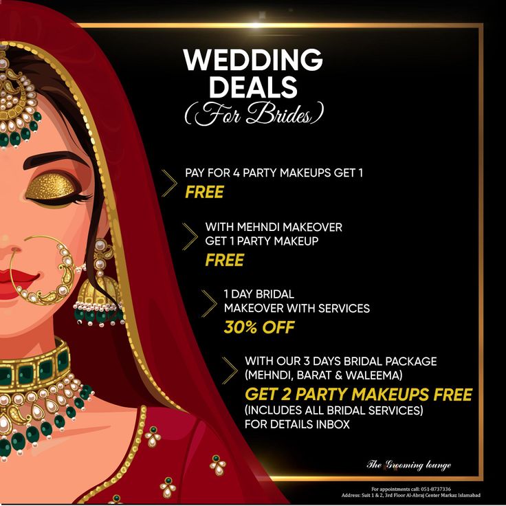 an advertisement for a bridal party with the bride's face painted in gold