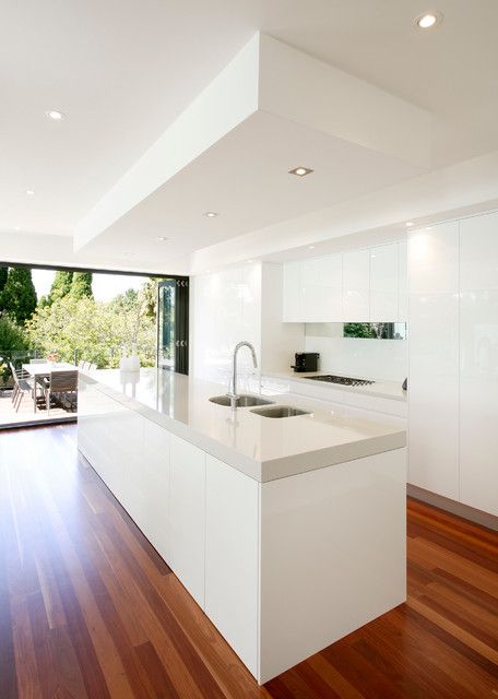 the kitchen is clean and ready for us to use in its new owner's home