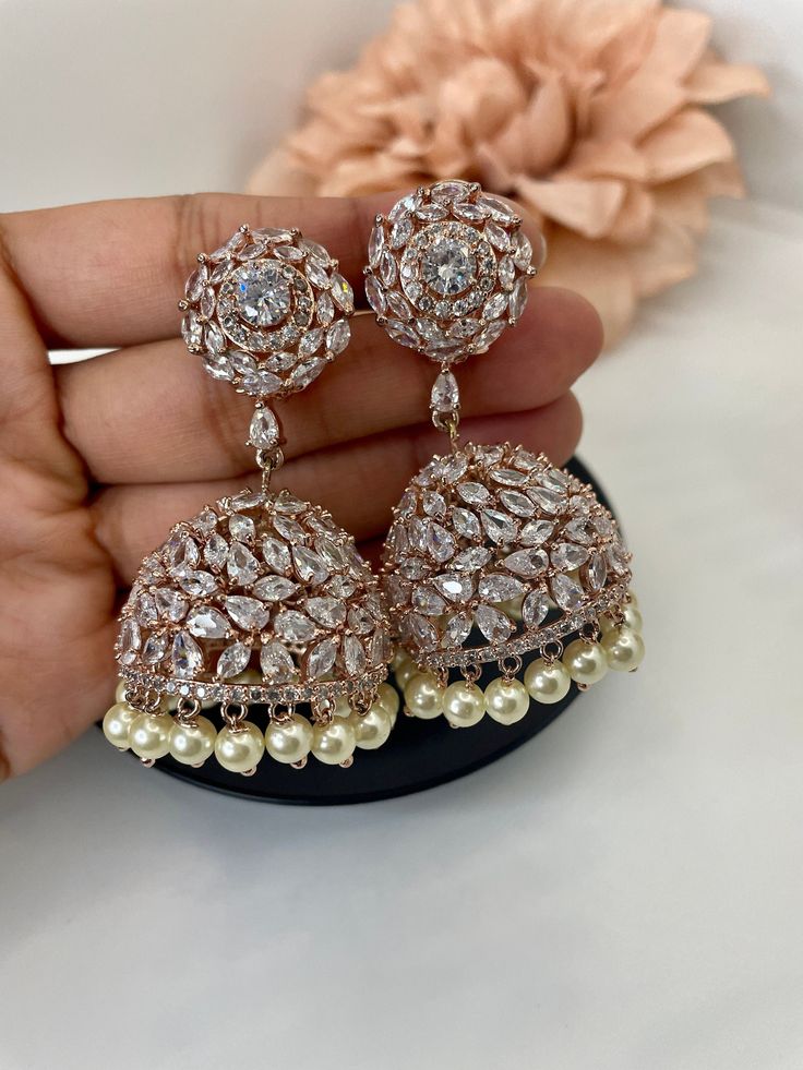 Ayla SET Bridal Jhumka, Gold Earrings Bridal, Gold Bridal Earrings, Chandbali Earrings, Indian Necklace, Earrings Indian, Bollywood Jewelry, Gold Jewelry Earrings, Gold Ring Designs