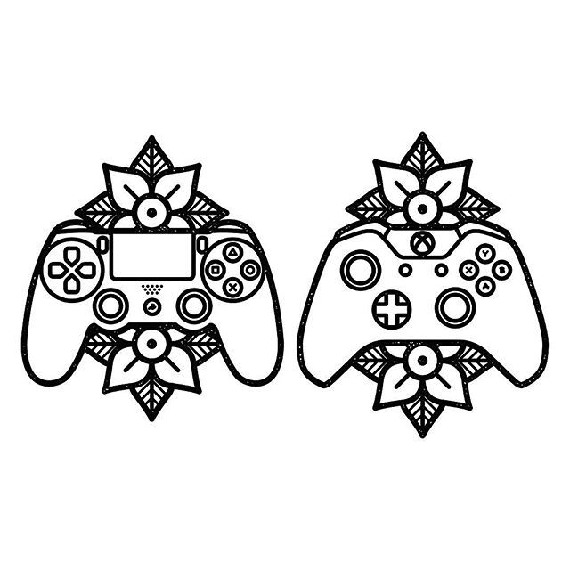 two video game controllers with bows on their heads