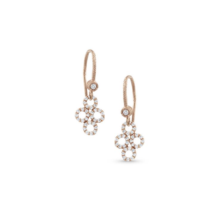 diamond mini bella earring, in&nbsp;18k&nbsp;rose&nbsp;gold Elegant Diamond Earrings With Timeless Design, Timeless Rose Cut Diamond Earrings, Elegant Rose Gold Diamond Earrings With Brilliant Cut, Elegant 14k Gold Earrings With Timeless Design, Timeless Rose Gold Earrings For Everyday Luxury, Elegant Rose Gold Brilliant Cut Cluster Earrings, Diamond Earrings With Timeless Design, Delicate Rose Gold Diamond Earrings With Accents, Elegant Earrings With Timeless Design For Everyday Luxury