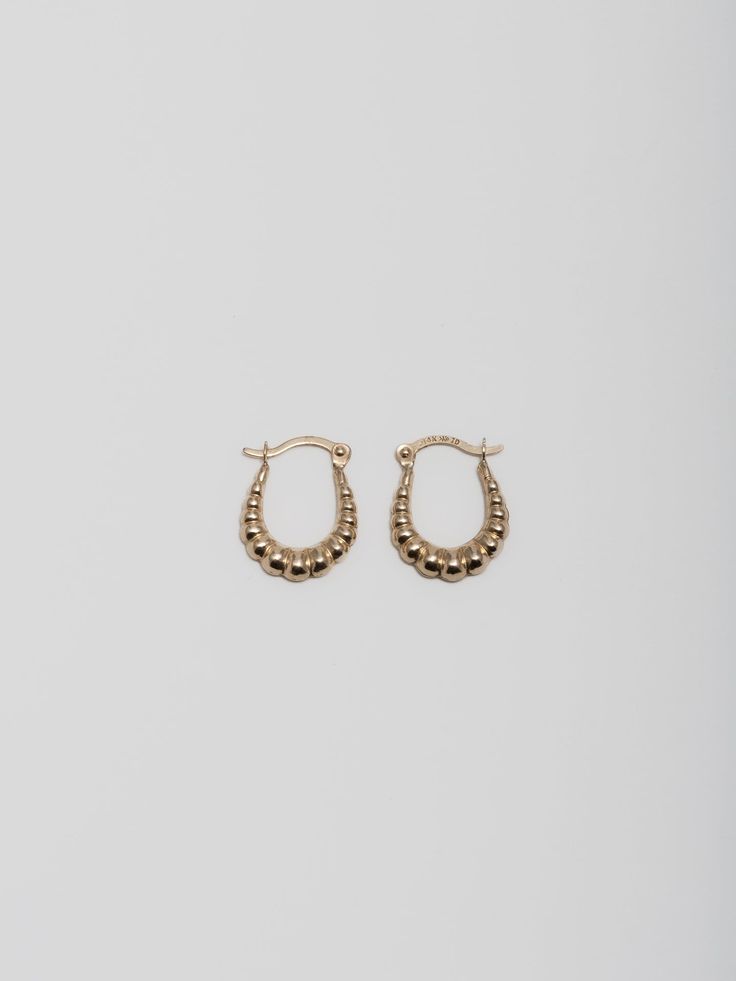 product image of yellow gold bolla hoops shot on white background Gold Bubbles, Recycled Gold, Pure Gold, 14kt Gold, In Italy, Bubbles, Hoop Earrings, Yellow Gold, Italy