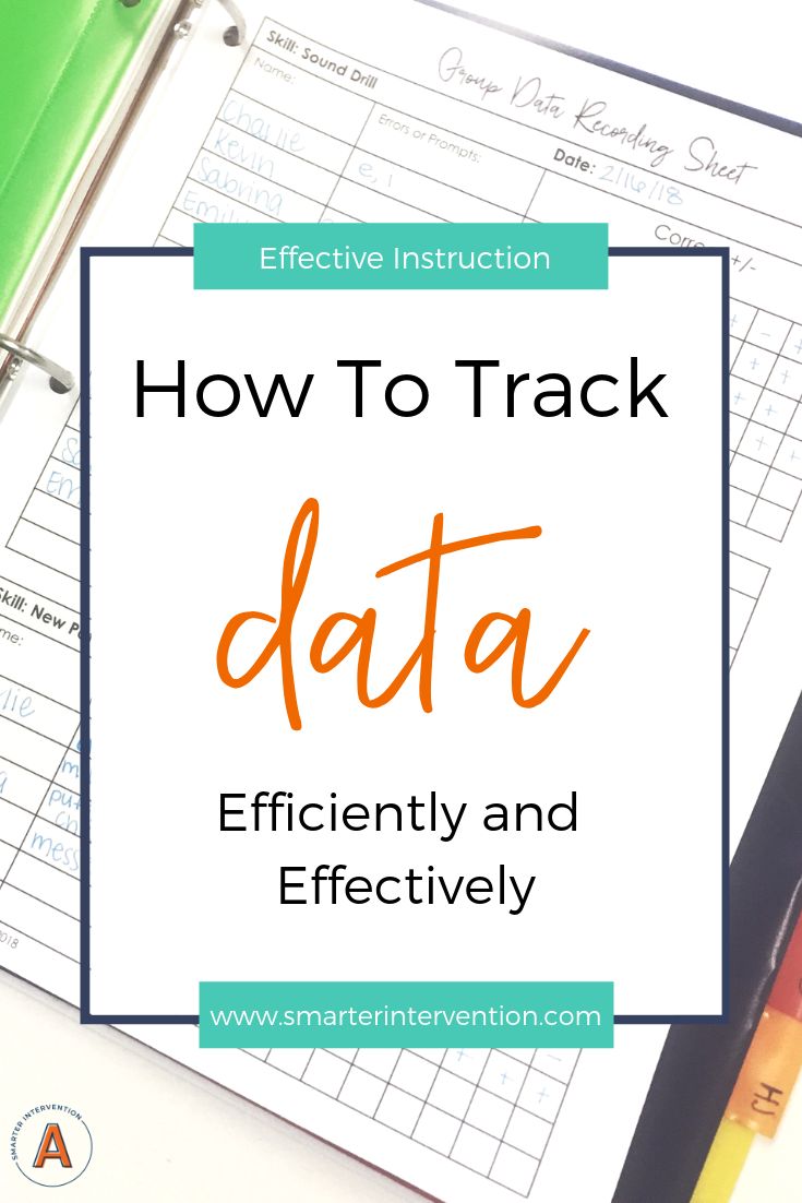 a binder with the words how to track data efficiently and effectively on top of it