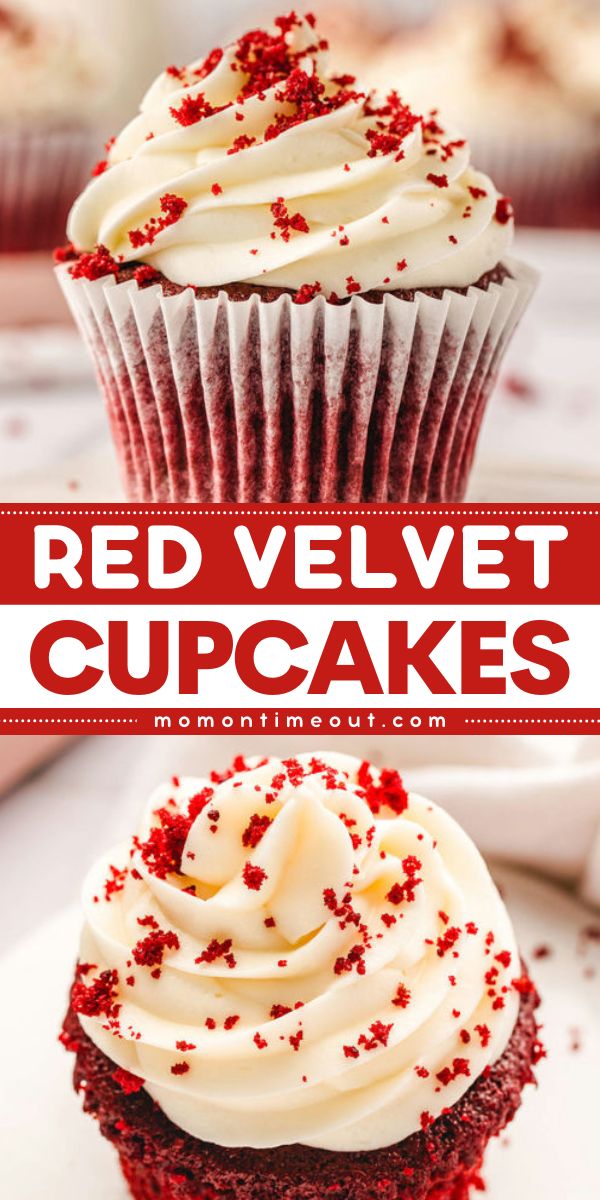 With rich cupcake flavors and a decadent cream cheese frosting, Red Velvet Cupcakes are the best dessert recipe! With cocoa powder, buttermilk, white vinegar, and cupcake crumbs these cupcakes are a perfect treat. Bake them today for a sweet surprise! Best Red Velvet Cupcakes, Recipe With Cocoa Powder, The Best Dessert, Cupcakes With Cream Cheese Frosting, Cupcake Flavors, Velvet Cupcakes, Red Velvet Cupcakes, Best Dessert, With Cream Cheese Frosting