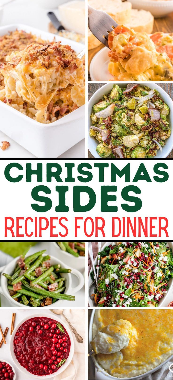 Christmas Side Dishes – Christmas is one of the best times of the year for serving miraculous dinner for your friends and family. These well loved holiday side dishes are the perfect addition to your Christmas dinner menu. Side Dish For Dinner Party, Christmas Lunch Sides Ideas, Sides Dishes Christmas Dinner, Good Christmas Dinner Ideas, Christmas Side Food Ideas, Fancy Christmas Dinner Sides, Xmas Entree Ideas, Side Meals For Dinner, Sides For Christmas Dinner Holidays