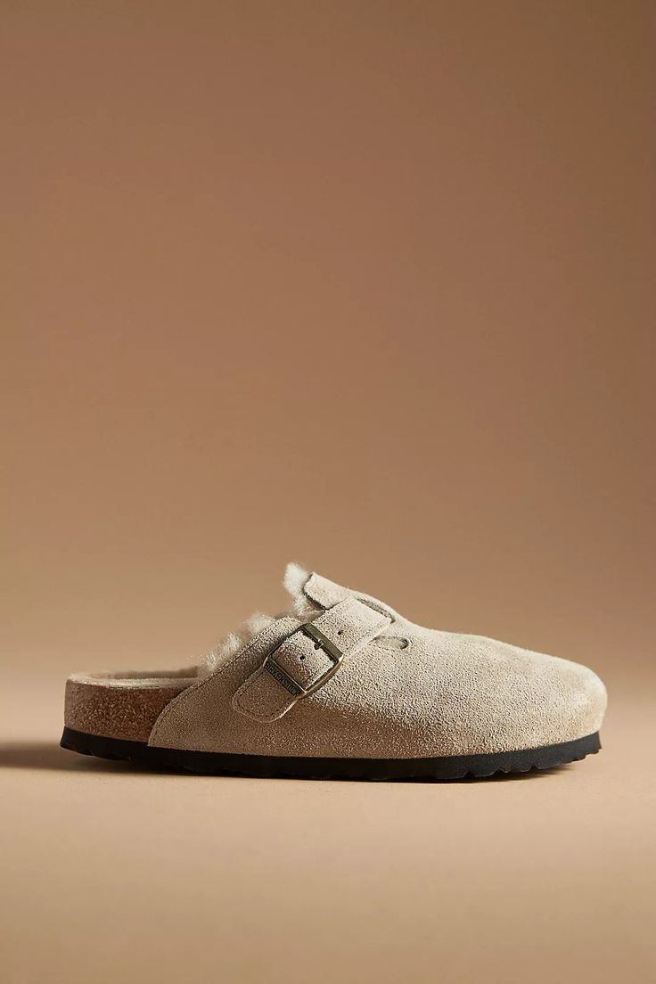 Birkenstock Boston Shearling Clogs | Anthropologie Shearling Clogs, Birkenstock Boston Shearling, Boston Shearling, Limited Edition Bag, Fashion Forecasting, Bhldn Weddings, Birkenstock Boston, Comfy Cozy, Beauty Gift