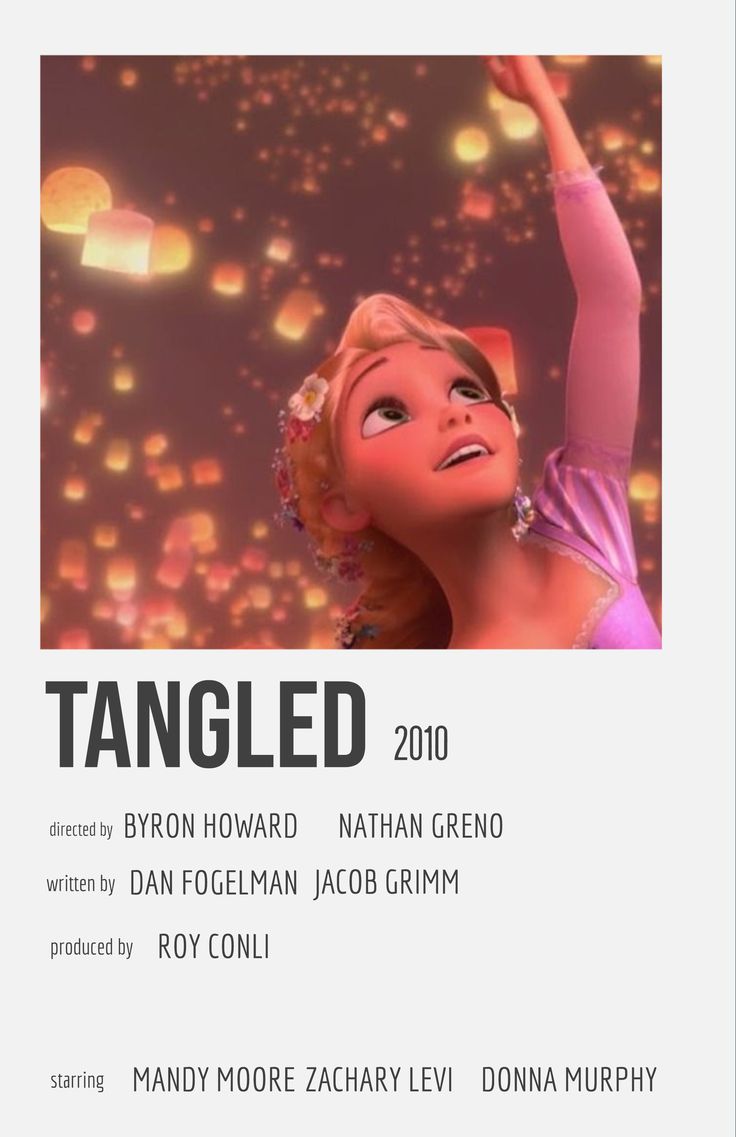 the poster for tangled shows a woman with her arms up in the air