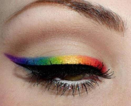 Eyeliner Trends, Rainbow Eyeshadow, Rainbow Eyes, Pride Makeup, Rainbow Makeup, Smink Inspiration, Makijaż Smokey Eye, Eyeliner Looks, Winged Eyeliner