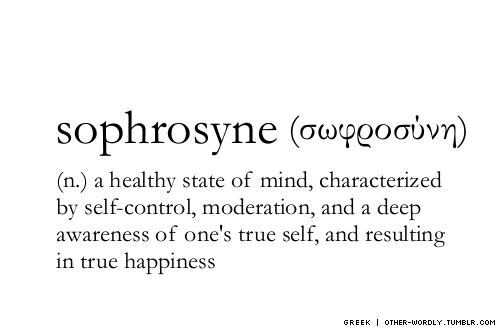 the definition of sophhrosyne