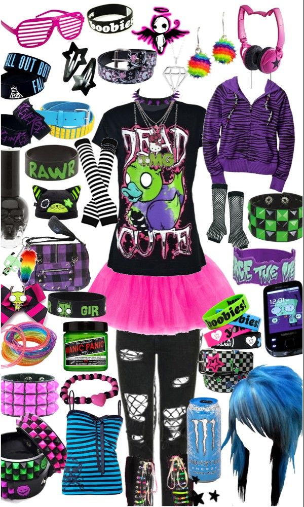 Bright Alt Outfits, Sence Kid Outfits, Scenecore Outfit Ideas, Basic Scene Outfits, Sence Kid Emo, Sence Style, Scene Kid Clothes, Scene Core Outfit, Scene Aesthetic Outfits